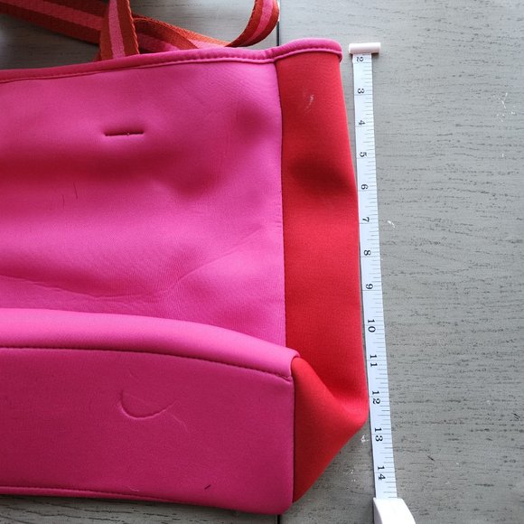 Summersalt Pink Tote Bag Beach Bag Summersalt Beach Bag Pink and Red tote bag - Picture 4 of 6